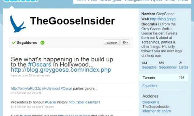 GREY GOOSE LLEVA LAS FIESTAS DE LOS OSCAR AL TWITTER