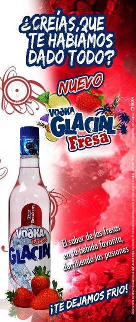 Ahora la Fresa Te dejará Frío Con el nuevo SABOR de Vodka Glacial