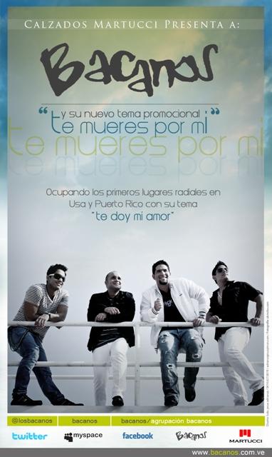 Bacanos Lanza su nuevo tema promocional, »Te mueres por mi» (Escuchala aquí)