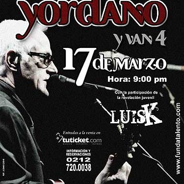 Yordano Di Marzo en un Concierto Intimo llamado YORDANO Y van 4, en El Teatro Bar