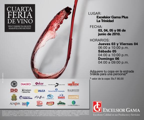 EXCELSIOR GAMA PRESENTA SU CUARTA FERIA DE VINO