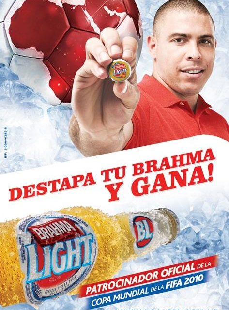 Brahma Light y Ronaldo invitan a vivir  »La Alegría del Mundial»