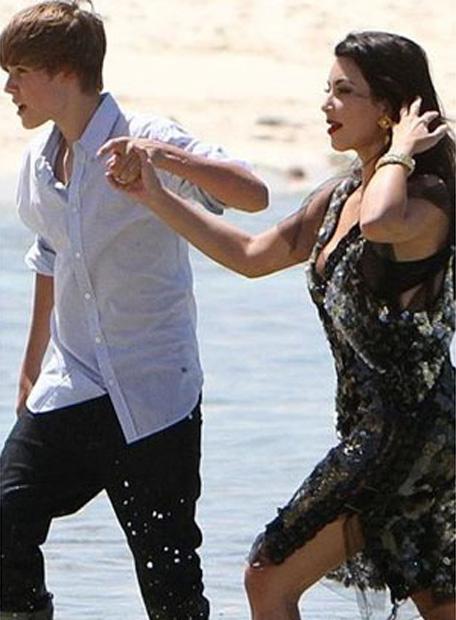 Justin Bieber se escapa a las Bahamas con Kim Kardashian