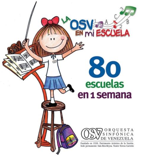 LA ORQUESTA SINFÓNICA DE VENEZUELA OFRECERÁ 80 CONCIERTOS EN 80 ESCUELAS EN 1 SEMANA