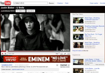 JUSTIN BIEBER LANZA NUEVO VIDEO (MIralo Aqui)