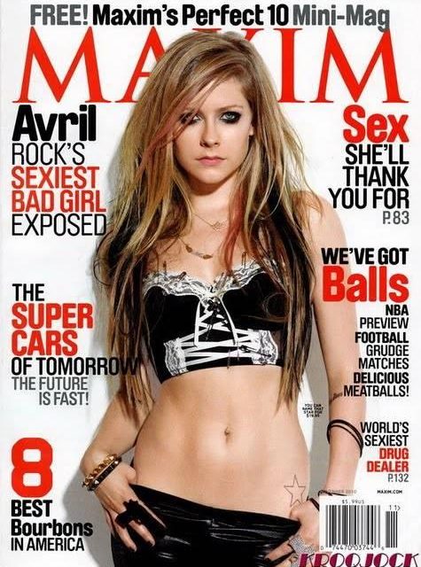Avril Lavigne posa muy sexy y en topless para la revista Maxim (+Fotos)
