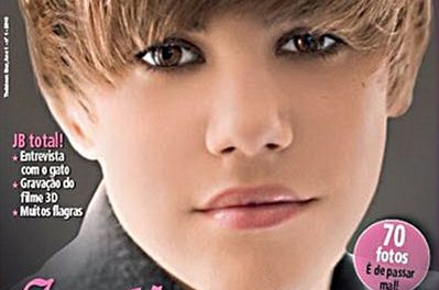 Justin Bieber muestra su lado más femenino en la portada de »Toda Teen Star»