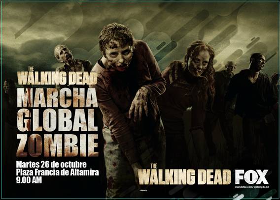 »THE WALKING DEAD» IMPACTA GRANDES CIUDADES ALREDEDOR DEL MUNDO CON UNA INVASION ZOMBI