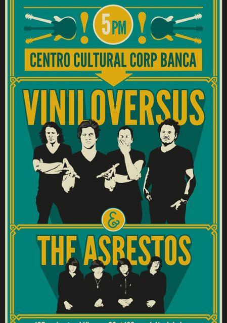 VINILOVERSUS Y THE ASBESTOS EN CORPBANCA ESTE 31 DE OCTUBRE… ENTRADAS A LA VENTA