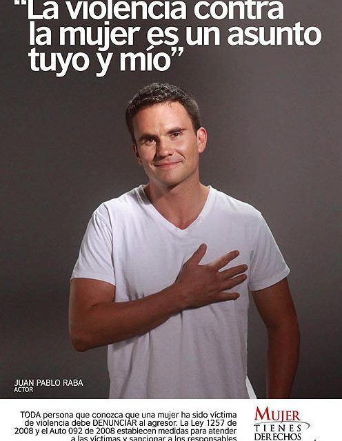 Juan Pablo Raba seleccionado como portavoz de Campaña Contra la Violencia a la Mujer