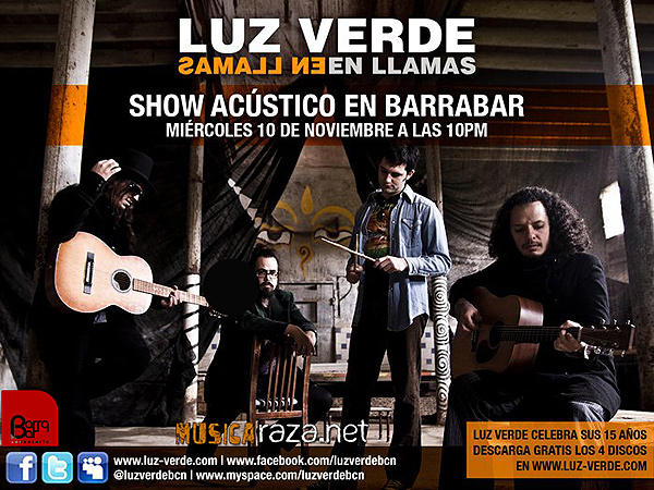 Edicion Especial de ONplugged con Luz Verde este 10 de Nov. en Barrabar