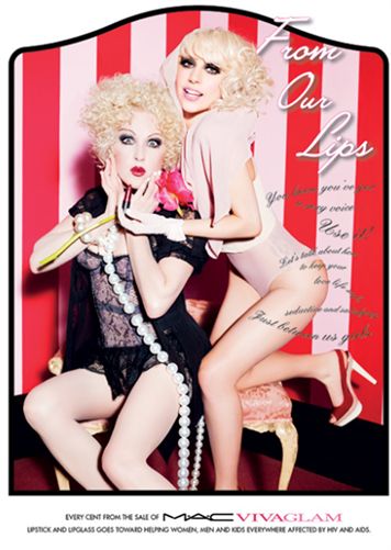 Lady Gaga y Cindy Lauper, labios que pueden cambiar el mundo