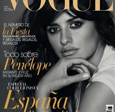 Penélope Cruz  chica de portada en »Vogue» España