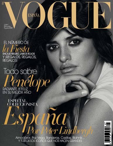 Penélope Cruz  chica de portada en »Vogue» España