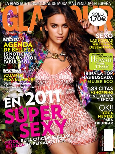 Irina Shayk, seducción natural en la revista »Glamour»