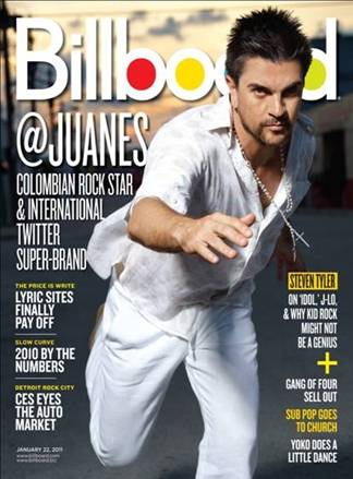 JUANES ES LA PORTADA DE LA ULTIMA EDICIÓN DE LA REVISTA BILLBOARD