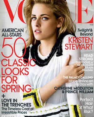 Vogue: Kristen Stewart Estrella de »Crepúsculo» habla de privacidad, dinero (+Fotos)