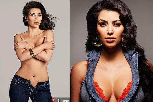Kim Kardashian en topless en nueva sesión de fotos