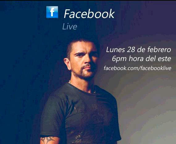 Juanes dará entrevista en Facebook ( 28 de Febrero)