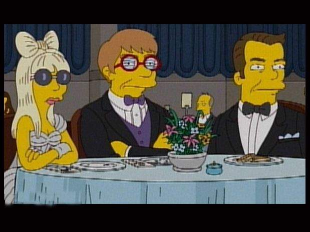 Lady Gaga y Elton John, en  Los Simpsons
