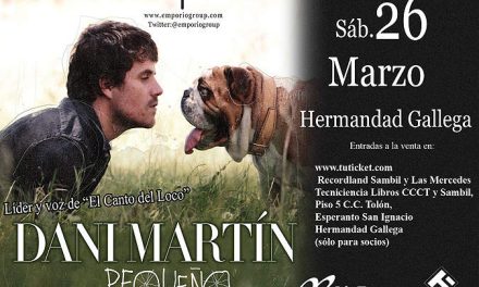 Carlos Angola abrirá el show de Dani Martin el 26 de marzo en la Hermandad Gallega