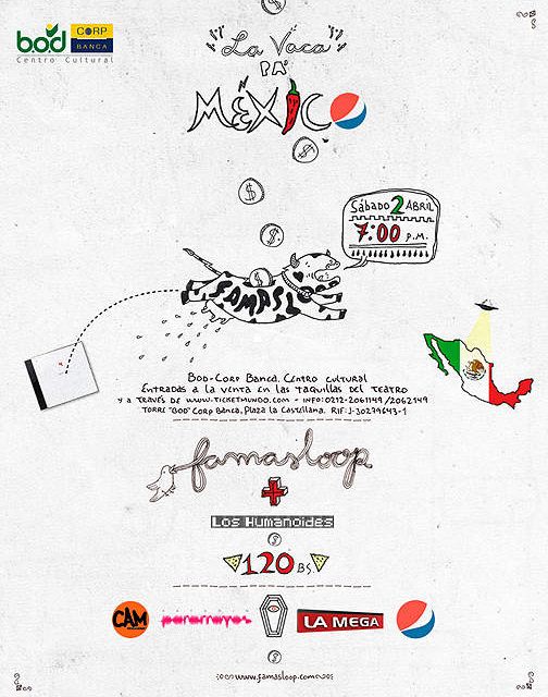 Famasloop en El Centro Cultural BOD-CORP BANCA / La Vaca pa’ México