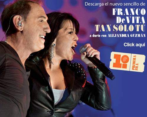Escucha aqui lo nuevo de Franco de VIta ‘Tan Solo Tu’ junto a Alejandra Guzmán