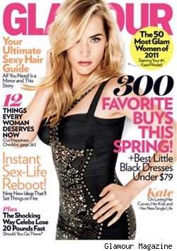Kate Winslet en portada de la revista »Glamour»de Abril 2011: »Nunca probé el botox»