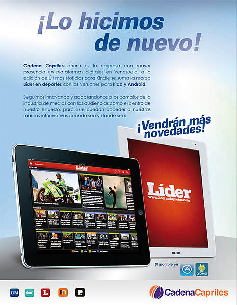 LÍDER DARÁ PALO EN LAS TABLETS