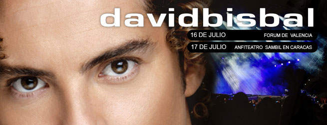 Nuevas Fechas para la gira de David Bisbal »Sin Mirar Atrás» en Venezuela