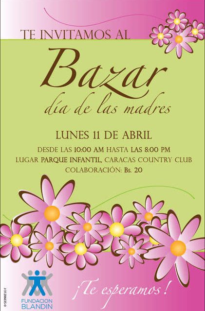 Bazar Día de las Madres »FUNDACION BLANDIN»