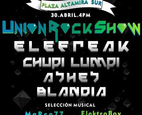 CONTINÚA CICLO UNION ROCK SHOW 2011 CON CONCIERTO EN LA PLAZA ALTAMIRA SUR