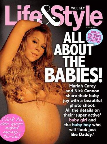 Mariah Carey se desnuda para presumir de embarazo en la revista de »Life & Style»