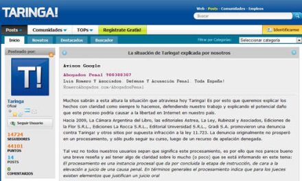 ‘Taringa!’, un ‘gigante’ de Internet multado por  35.000 euros