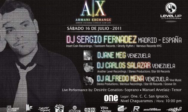 Armani Exchange Club Life Caracas este 16 de Julio en One