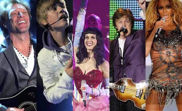 Las 25 estrellas de la música más millonarias según Forbes