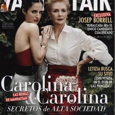 Carolina Herrera, madre, y Carolina Herrera, hija en portada de »Vanity Fair»