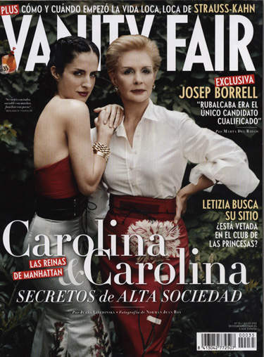 Carolina Herrera, madre, y Carolina Herrera, hija en portada de »Vanity Fair»