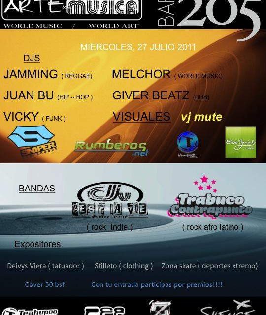 »ARTE Y MUSICA» 3era. edicion, 27 de Julio en 205