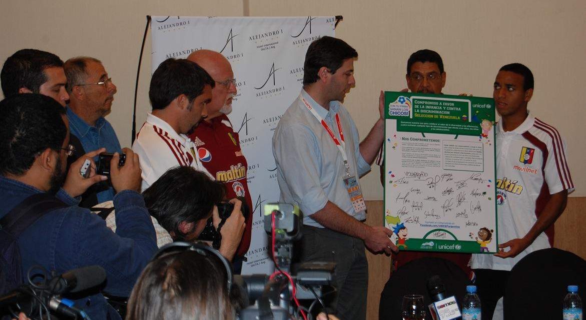 La vinotinto se une al compromiso impulsado por UNICEF