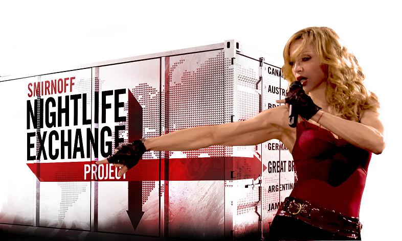MADONNA SE UNE A SMIRNOFF PARA EL INTERACMBIO DE VIDA NOCTURNA MÁS GRANDE DEL MUNDO