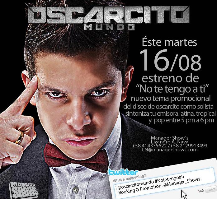 Oscarcito estrenó su nuevo single »No te tengo a ti» y ya es un éxito (+Audio)