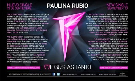 PAULINA RUBIO presenta un adelanto de su nuevo single: »ME GUSTAS TANTO» (+Audio)
