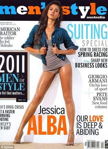 Jessica Alba, una mamá muy seductora… Portada de la revista ‘Men’s Style’