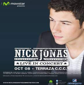 Rumberos.net regala entradas para ver a a Nick Jonas #NickJonasCcs – cortesía de @evenpro