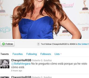 Sofía Vergara recibió piropo de ‘Chespitito’ en Twitter