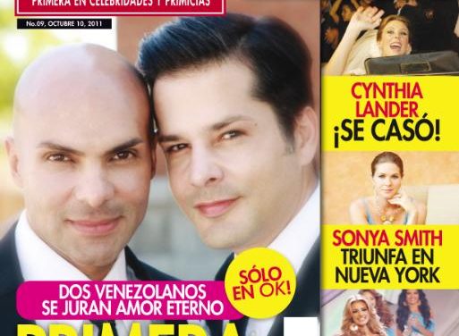 OK! Venezuela desata el escándalo al publicar la primera boda gay de dos venezolanos