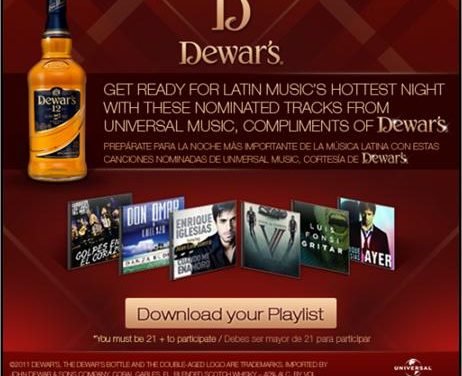 DEWAR’S Y UNIVERSAL MUSIC LATIN ENTERTAINMENT CELEBRAN LOS PREMIOS GRAMMY LATINOS