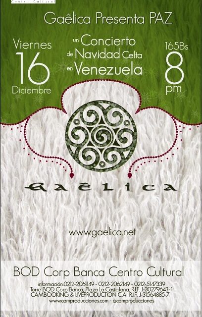 GAÊLICA presenta PAZ: Un Concierto de Navidad Celta en Venezuela