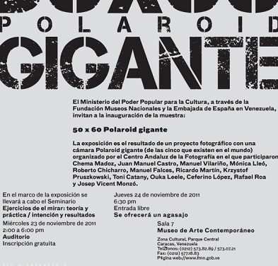 Fotógrafos españoles trasladan su obra a este formato 50X60 Polaroid gigante